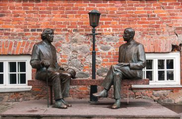 A public bench in Tartu, Estonia.
